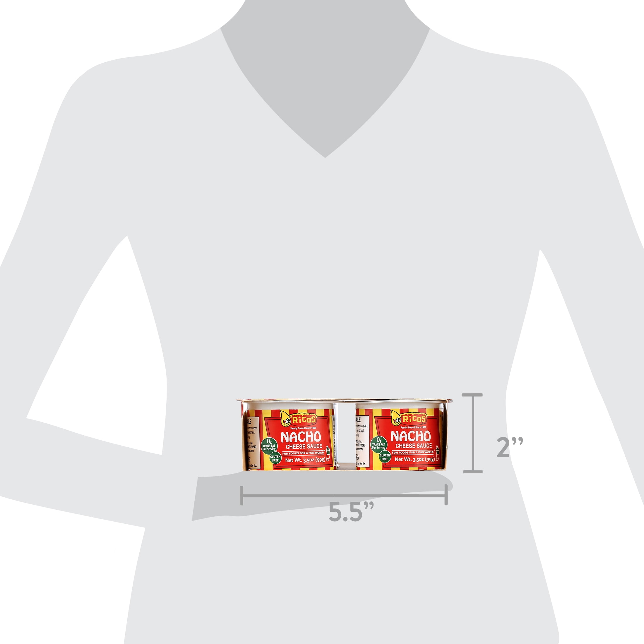 Ricos® Nacho Cheese Sauce 3.5oz Cup, 4 Count, Shelf-Stable, Ready-to-Eat