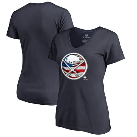 Buffalo Sabres Bag - Buffalo Sabres Women's Banner Wave T-Shirt - Navy