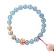thumbnail image 1 of Pulsera de aguamarina natural con perlas de piedra Shoushan para mujer, 1 of 2