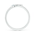 thumbnail image 2 of Angara Natural 0.06 Ct. Aquamarine with Diamond Initials Ring in 14K White Gold for Women (Ring Size: 3.5), 2 of 9