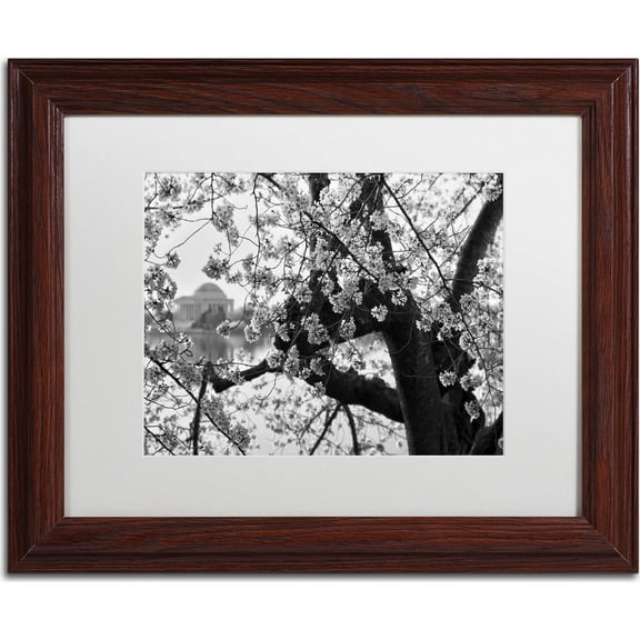 "Blossoms BW" Canvas Art by CATeyes, White Matte, Wood Frame
