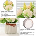thumbnail image 3 of Hortensias artificiales, plantas verdes falsas, plantas en macetas, pequeños adornos, decoración de la sala de estar del hogar, comedor, bonsái., 3 of 5