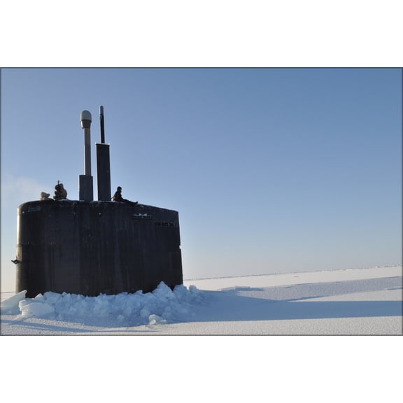 24"x36" Gallery Poster, submarine USS Annapolis (SSN 760) during Ice Exercise (ICEX 2009) Arctic Ocean