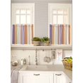 thumbnail image 5 of Orange Striped 2 Panel Kitchen Curtains for Small Windows, Farmhouse Stripes Modern Abstract Art Bathroom Tier Curtain, Short Window Treatment for Bedroom/Living Room 55"x24", 5 of 6
