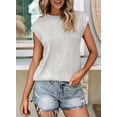 thumbnail image 4 of PRETTYGARDEN Women's Summer Going Out Tops Dressy Casual Crewneck Short Sleeve Textured Basic Cute Trendy T Shirts Tee Blouse, 4 of 8