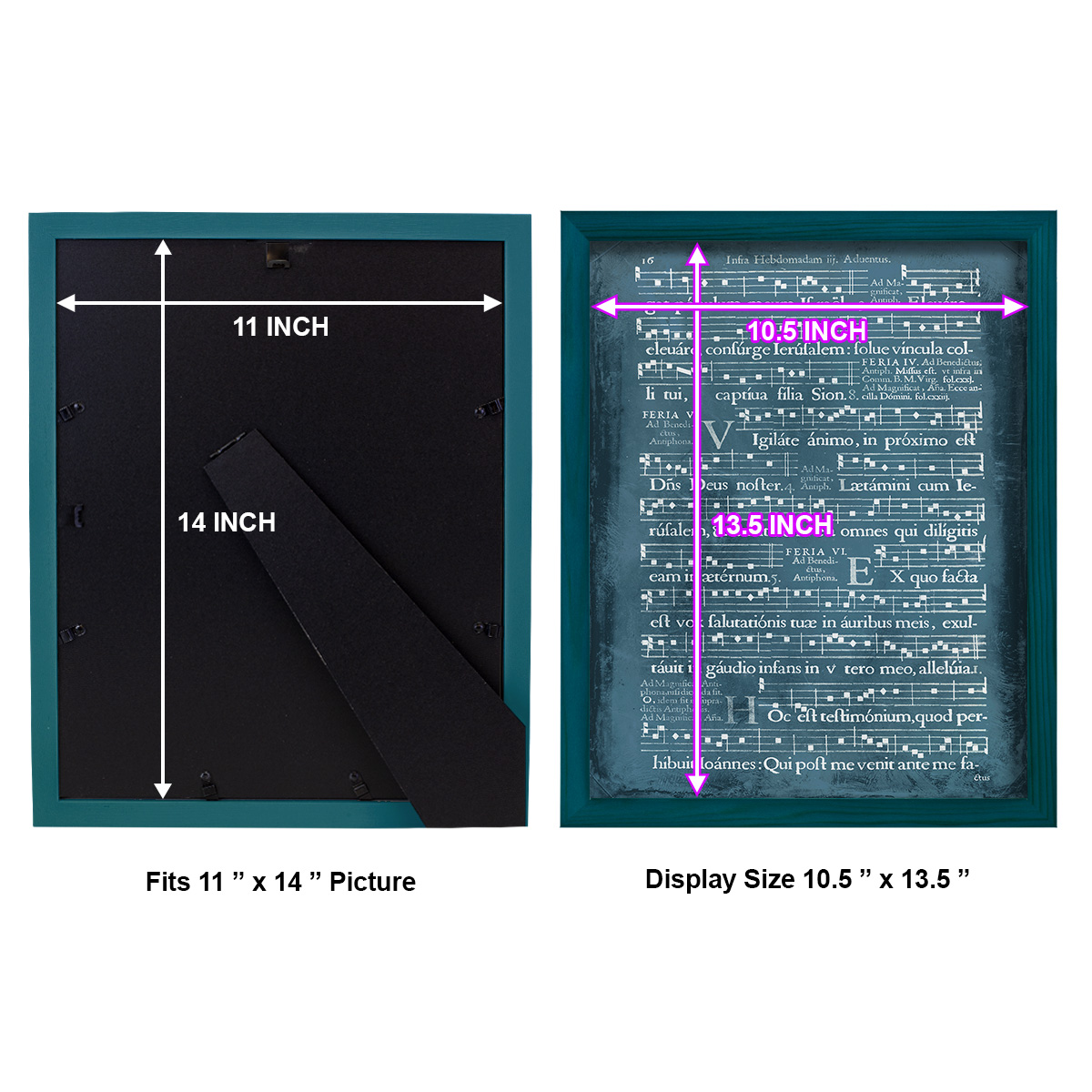 Graphic Songbook I -Framed Print w/glass-Ocean Blue
