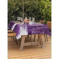 thumbnail image 2 of Outdoor Tablecloth with Umbrella Hole and Zipper, Purple Abstract Rectangle Table Cloth 60x120 Inch Waterproof Tablecloth, Modern Mottled Art Oil Painting Picnic Table Cover for Patio Camping, 2 of 7