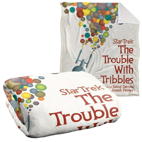 Star Trek Blanket, 50"x60", TOS Episode 44 Silky Touch Sherpa Back Super Soft Throw Blanket