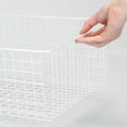 thumbnail image 7 of mDesign Metal Wire Food Organizer Basket, Built-In Handles, 4 Pack, White, 7 of 7