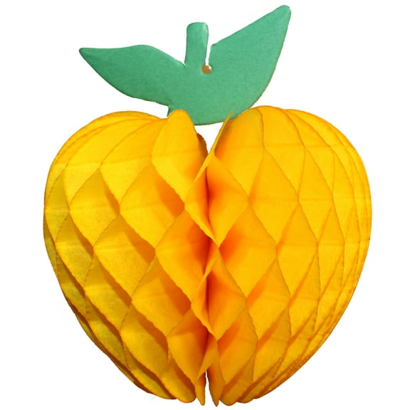 3-pack Devra Party 7 Inch Honeycomb Tissue Paper Apple Decoration, Gold