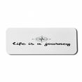 thumbnail image 1 of Saying Computer Mouse Pad, Life Is a Journey Existential Motto Cardinal Directions on Plain Background, Rectangle Non-Slip Rubber Mousepad Large, 31" x 12", Charcoal Grey White, by Ambesonne, 1 of 2