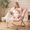 Pink, variant on Arlopu Folding Saucer Chair, Soft Faux Fur Lounge Chair with Side Pocket for Bedroom Reading Room Dorm, Pink