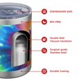 thumbnail image 4 of 12oz Tumblers Colorful Rainbow Tie Dye Spiral Pattern Vacuum Insulated Stainless Steel Travel Tumbler Cups Mug with Lid and Straw for Beer,Coffee,Beverages with Cleaning Brush for Cold & Hot Drinks, 4 of 5