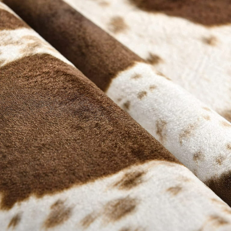 Lochas Faux Cowhide Area Rug Super Soft Mat Carpet Cow Print Rugs for Bedroom Living Room, 2.3'x3.6',Brown, Size: 2.3' x 3.6