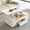 White, variant on Mintazer 3-in-1 Lift Top Multi-Function Coffee Table Set with 4 Storage Stools, Modern Center Table with Foldable Top & Adjustable, Convertible Dining Desk for Living Room Apartment, White