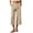Khaki, variant on Women's Corduroy High Waist Capri Wide Leg Pants Soft Casual Cropped Culottes with Pockets Vintage Casual Streetwear Trousers Fall Outfit White