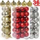 thumbnail image 2 of 36 piezas/caja de bolas navideñas de 4 cm, adornos para árbol de Navidad, colgantes, decoración de fiesta para el hogar, festival, suministros de regalo, 2 of 5