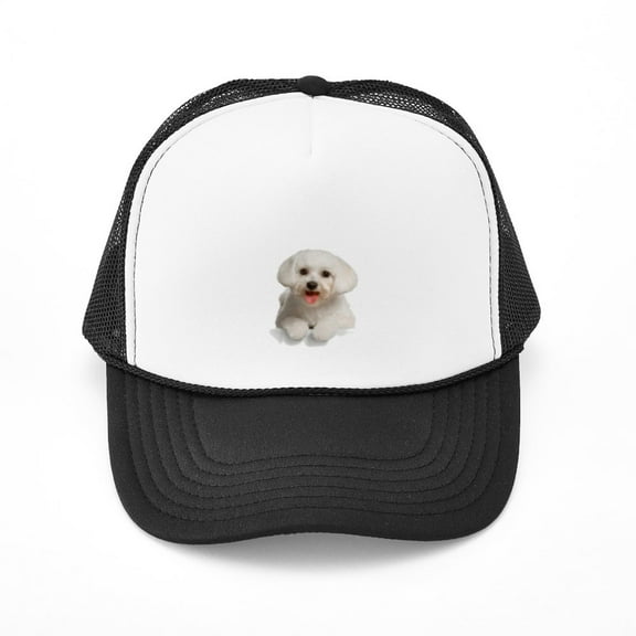 CafePress - Bichon Frise - Trucker Hat - Polyester Foam Front and Nylon Mesh Weave Back