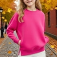 thumbnail image 2 of Ruyang Girls Plain Preppy Sweatshirts Side Pockets Teens Y2K Trendy Sweatshirt Long Sleeve Crewneck Pullover Tops Fall, 2 of 4