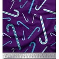 thumbnail image 1 of Soimoi Purple Cotton Jersey Fabric Candy Stick Kids Print Sewing Fabric Yard 58 Inch Wide, 1 of 3