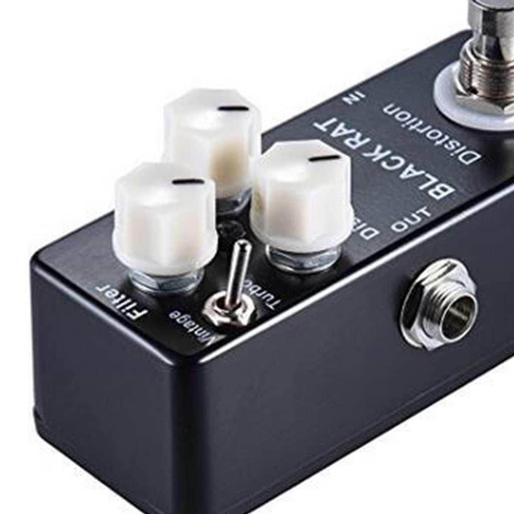 NEXAVKPR Powerful Black RAT Distortion Pedal for Electric Guitars Metal Alloy Material