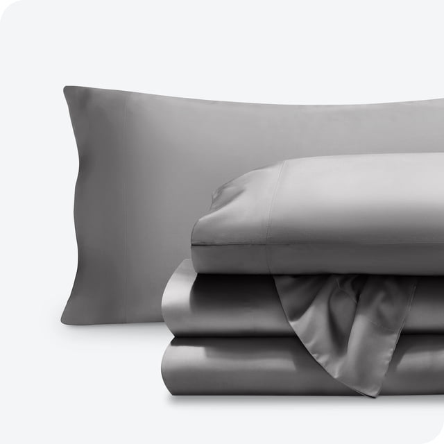Juego de Sábanas Bare Home TENCEL™ Lyocell Derivado Del Eucalipto Split King Gris Claro