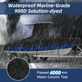 thumbnail image 2 of Zenicham 900D T-Top Boat Cover, Marine Grade Fade and Tear Resistant Trailerable T Top Boat Storage Cover, Heavy-Duty Waterproof and UV-Proof Center Console Roof Boat Cover Fit 22ft-24ft (Black), 2 of 6