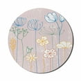thumbnail image 1 of Flower Mouse Pad for Computers, Flowers Pattern with Colorful Stems Blossoming Romantic Arrangement Feminine Petals, Round Non-Slip Thick Rubber Modern Mousepad, 8" Round, Multicolor, by Ambesonne, 1 of 2