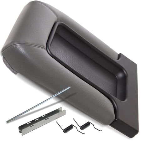 OxGord Center Console Lid Kit - Armrest Latch Cover Replacement for 99-07 Chevy/GM/Cadillac - Light Gray Foam Interior Accessory