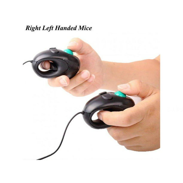 2 Ergonomic Handheld Trackball Mouse, Wired Mini USB 4D Portable Finger Travel Computer Right Left Handed Mice PC Lapto,Black Walmart.com