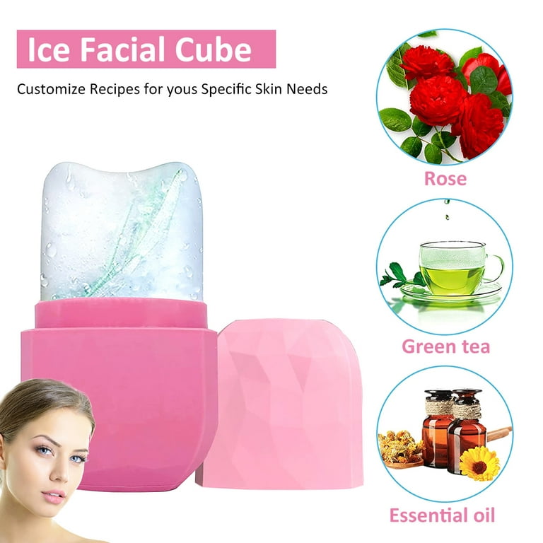 HOTBEST Ice Facial Rollers Silicone Portable Face Ice Mold Brighten  Lubricate Remove Fine Lines Facial Beauty Tool for Face Eyes Neck