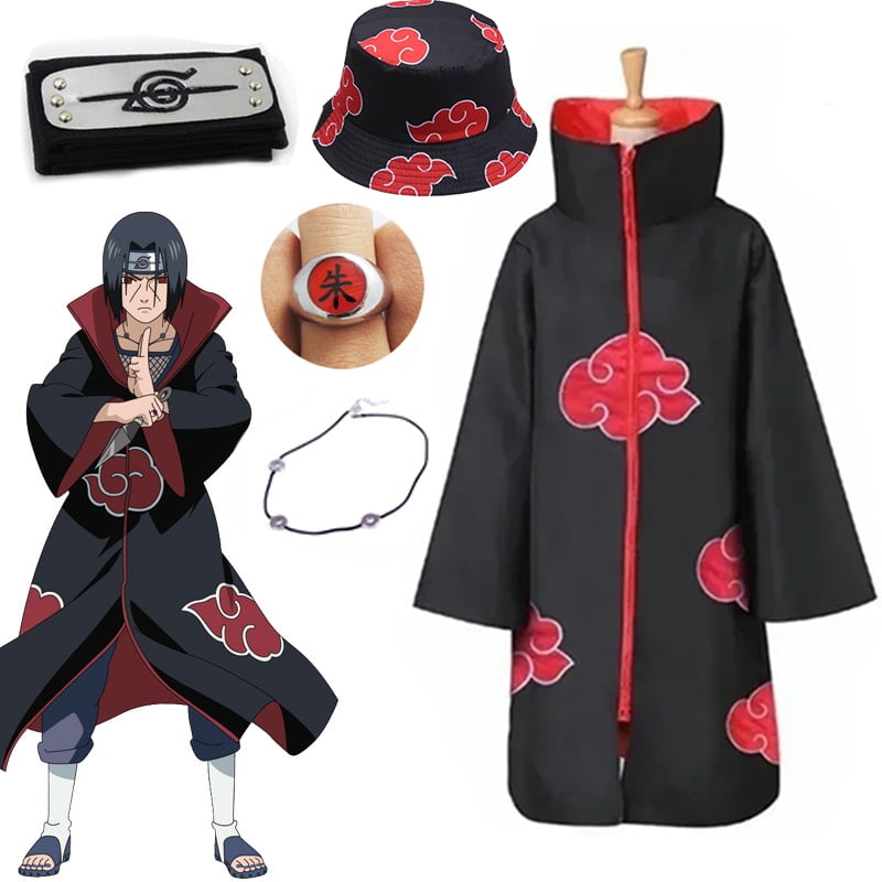 9-Piece Set Unisex Anime Long Robe Halloween Cosplay Costume Uniform Role Cloak Headband Full Accessories 