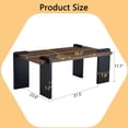 thumbnail image 5 of Walnut-colored MDF coffee table, suitable for modern minimalist living rooms and leisure areas, with product dimensions of 39.3*23.6*17.7inches., 5 of 10