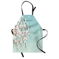 thumbnail image 1 of Weeping Flower Apron, Freshly Blooming Cherry Blossom Branches Buds, Unisex Kitchen Bib with Adjustable Neck for Cooking Gardening, Adult Size, Mint Pale Pink and Taupe, by Ambesonne, 1 of 4