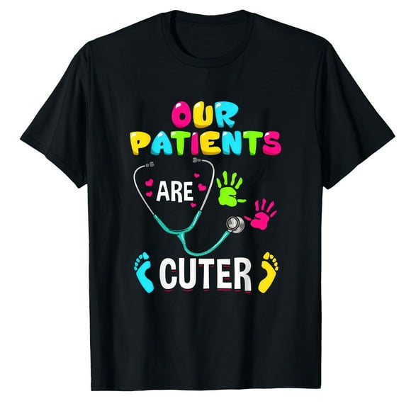 AALJY Funny Pediatric Nurse Hospital Staff Nursing Gift Idea T-Shirt