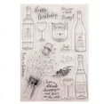 thumbnail image 5 of Ouginx Clear Stamps, Champagne Party Rubber Stamp for Scrapbooking and Card Making Supplies, 5 of 5
