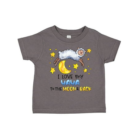 

Inktastic I Love My Yaya to the Moon and Back Cute Sheep Gift Toddler Boy or Toddler Girl T-Shirt