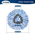 thumbnail image 3 of Mxzone Cabezal De Repuesto Para Fregona Giratoria O Ceda Spinning Easywring Rinse Clean Mop Recambio De Cabezal De Fregona De Repuesto Para Sistema De 2 Tanques, Cubo De Fregona De Microfibra, Paquete, 3 of 5
