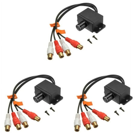 3X Universal Amplifier Gain Level Volume Control Knob for Car Home Black