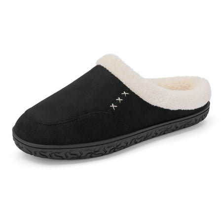 

Bruno Marc Men s House Slippers for Men Indoor Outdoor Memory Foam Slip-on Warm Fuzzy Non-Slip Bedroom House Shoes SBSL226M BLACK Size 9