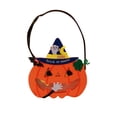 thumbnail image 1 of Bolsa de dulces de Halloween, bolsa de Cushaw de araña 3D, cubo de tela portátil, bolsa de dulces para niños, compre 2 y obtenga 3, 1 of 4