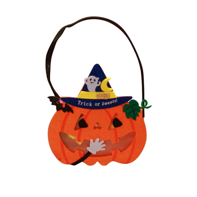 Bolsa de dulces de Halloween, bolsa de Cushaw de araña 3D, cubo de tela portátil, bolsa de dulces para niños, compre 2 y obtenga 3