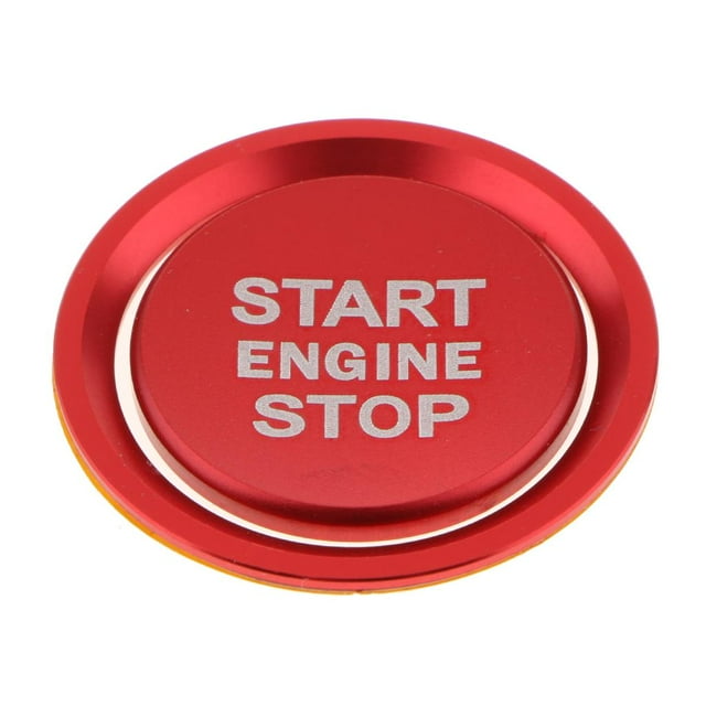 Almencla Bouton de Démarrage Moteur Autocollant Intérieur Rouge pour A4 A5 B9 2017-18
