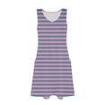 thumbnail image 4 of Robes d'Été pour Femmes 2025 Zeophrasy Robe d'Été à Rayures Ample Sans Manches Col en V avec Poche en Solde à Moins de 5, 4 of 6