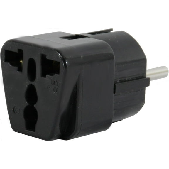 US to PARIS/FRANCE Travel Adapter Plug Dual Universal EUROPE Type E (C/F) Pack 1