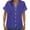 Blue, variant on MIXUE Women Blouses Solid Color V Neck Stank Botton Down Short Sleeve Loose Fit Womens Summer Tops Holiday Wear,Green,S