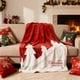 thumbnail image 5 of CaiYueKe Christmas Throw Blanket Flannel Plush Soft Warm Reversible Cozy Fleece Blankets with Red Snowflake Design for Couch Bed Sofa Home Decor Winter Gift Holiday Season Comfort, 5 of 7