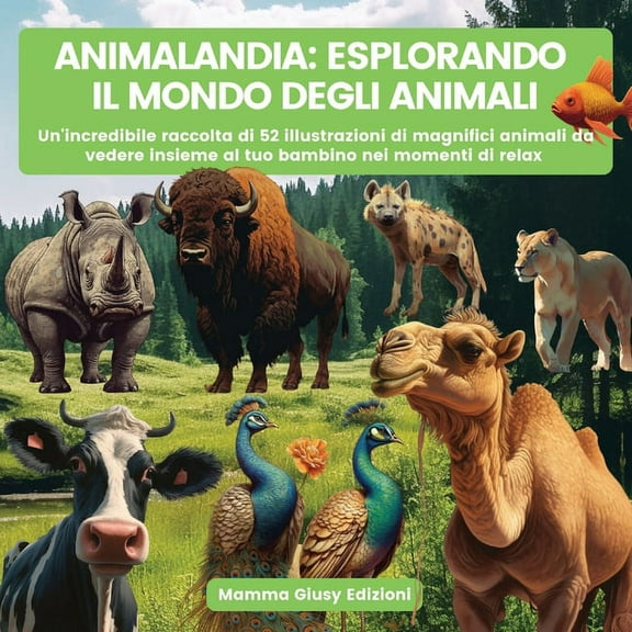Animalandia: Un'incredibile raccolta di 52 illustrazioni di magnifici animali da vedere insieme al tuo bambino nei momen, (Paperback)