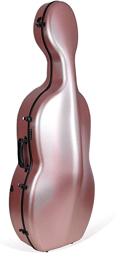Free shipping blue carbon fiber composite material hard cello case 4/4 