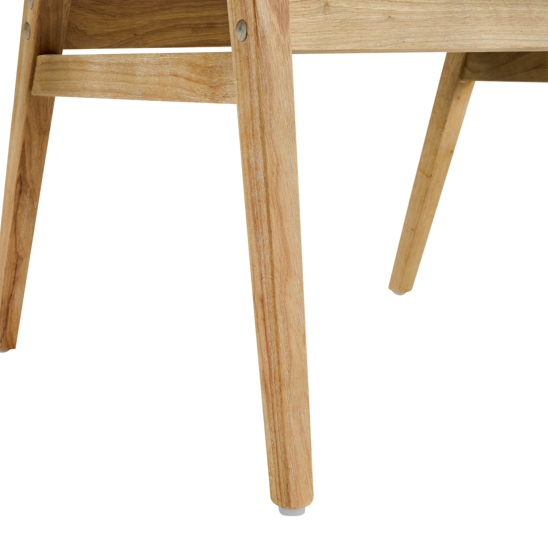 Christopher Knight Home Mid-Century Modern Wooden Dining Chairs with Cushion, Natural+Beige, Set of 2